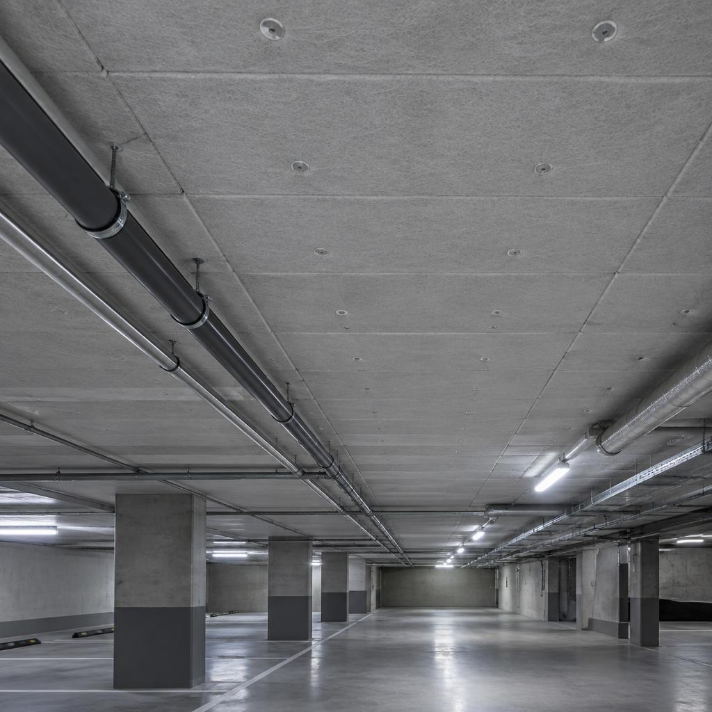 Sous-face isolée d’un parking en sous-sol